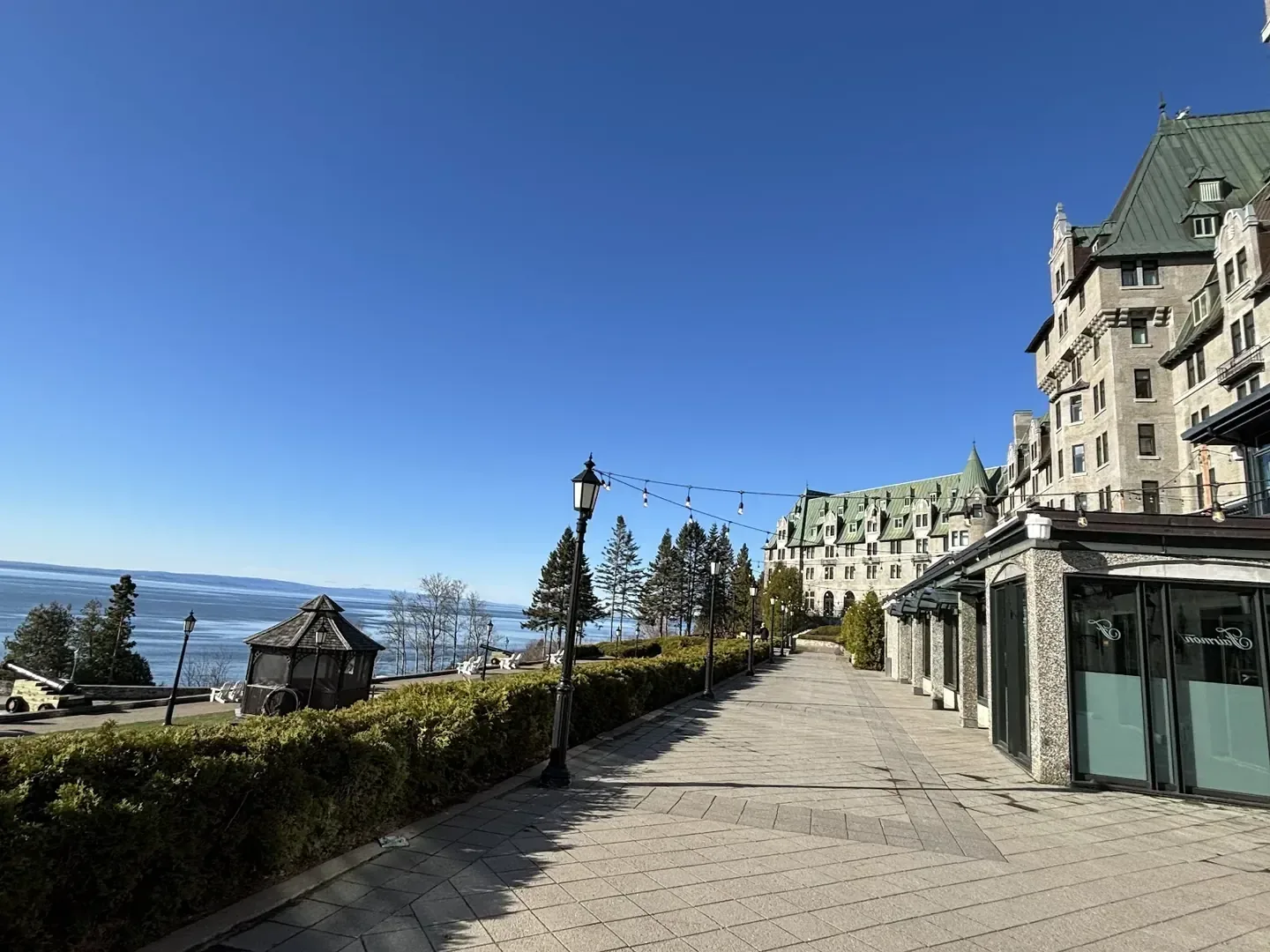 Historic manor hotel overlooking water